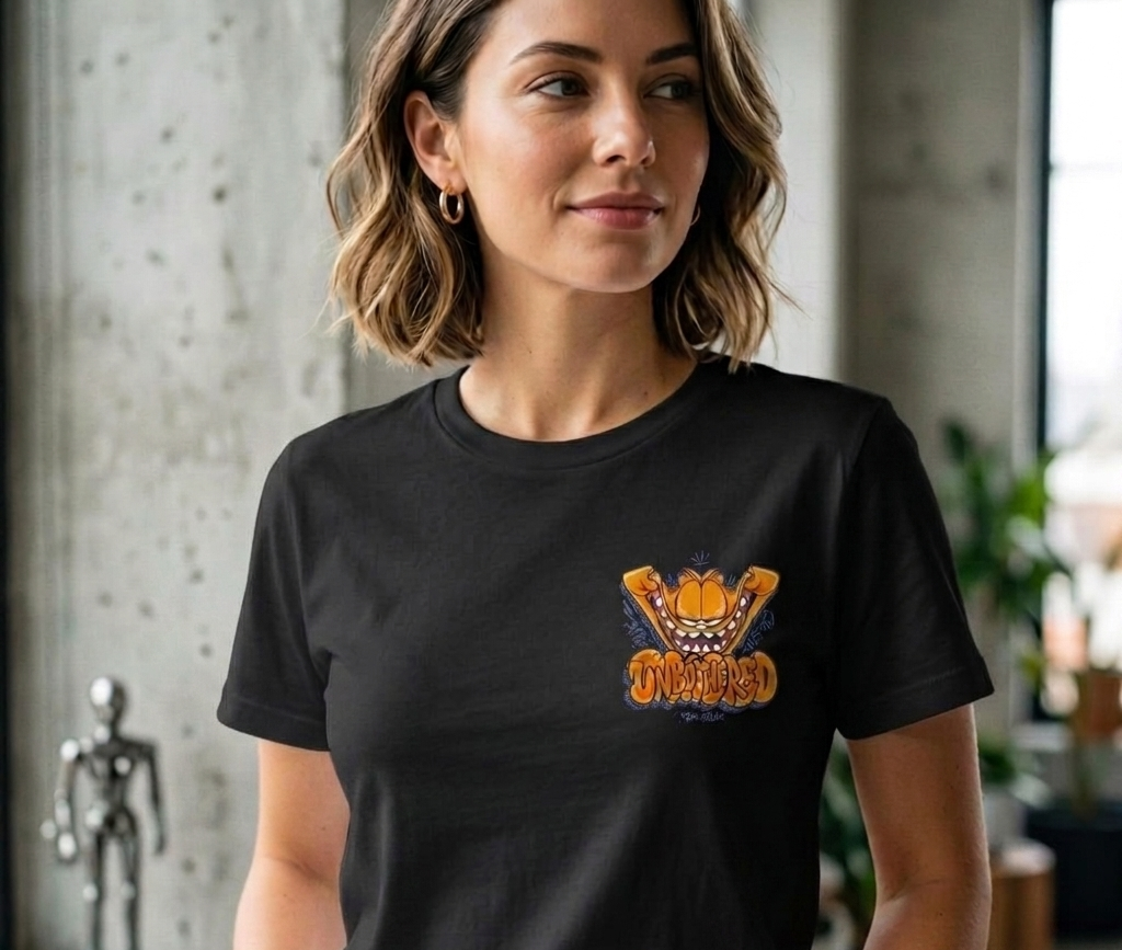Garfield "Unbothered" Pocket Art White Graphic T-Shirt