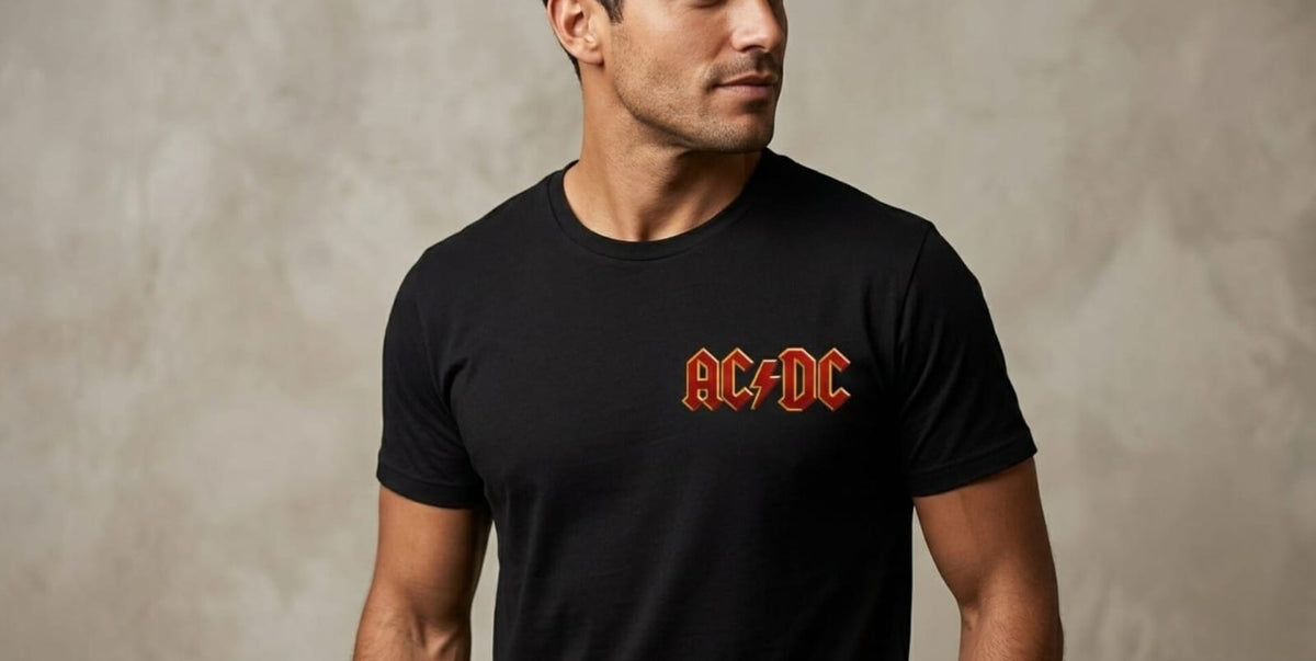 AC/DC "Highway To Hell" Vintage Rock Skull Black Graphic T-Shirt