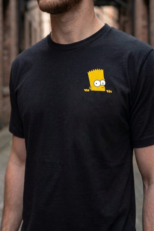 Cartoon Character Peek-a-Boo "Bad Boy" Black Graphic T-Shirt